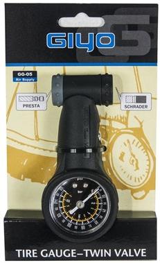 Манометр GIYO GG-05, корпус из прочного нейлона, 11 атмосфер (160 PSI), для авто и вело ниппелей А/V