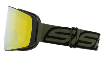 Очки горнолыжные со сменной МАГНИТНОЙ линзой Salice 106DARWF Black/Gold DARW Gold + Light radium  от магазина Адреналин