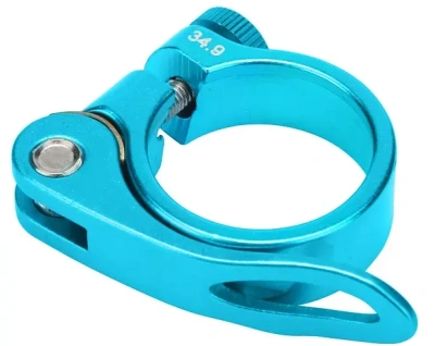 Зажим подседельной трубы 34.9мм BLF-Z1 STELS с эксцентриком, алюминиевый синий