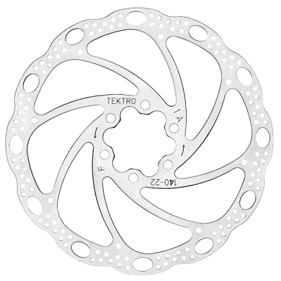 Тормозной диск Tektro TR140-22, 6 болтов, 140 мм Тормозной диск Tektro TR140-22, 6 болтов, 140 мм