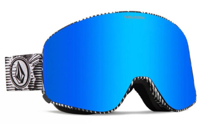 Очки горнолыжные со сменной линзой VOLCOM ODYSSEY JAMIE LYNN BLUE CHROME Lens/ YELLOW bonus lens