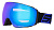 Очки горнолыжные со сменной МАГНИТНОЙ линзой Salice 108DARWF Black/Blue DARW Blue + Light radium  от магазина Адреналин